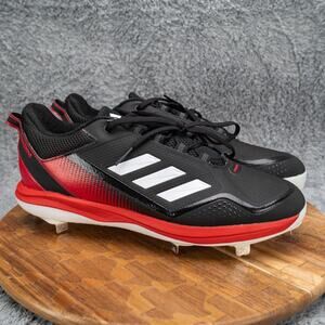 Adidas Icon 7 Metal Baseball Cleats Black Red White S23858 Mens Size 13.5